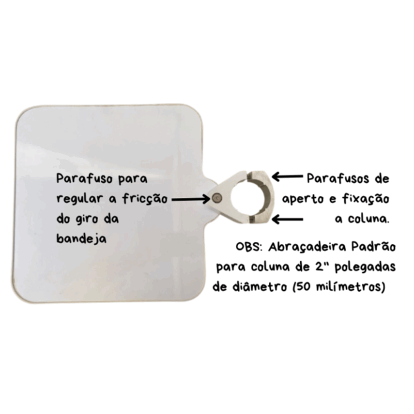 B70 - Bandeja Auxiliar para Periféricos – Fixação em Coluna - Image 2