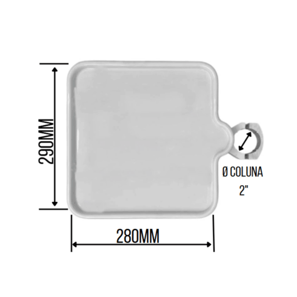 B70 - Bandeja Auxiliar para Periféricos – Fixação em Coluna - Image 3