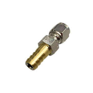 C50 – Conexão de Interligação (Espigão x Rosca com Porca) Mangueira Ø 6,0 mm x Mangueira Ø 3,3 mm (Ligação Geral)