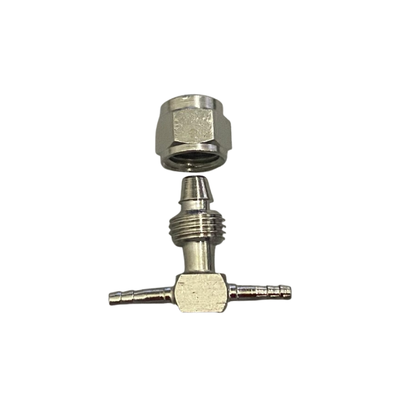 C59C - Conexão em “T” – Ø2,4mm x Ø3,3mm x Ø2,4mm (Espigão x Rosca x Espigão) - Imagem 2